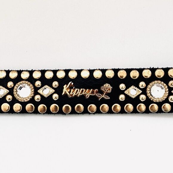 RARE Kippys Swarovski Crystal Studded Western Belt Leather Gold Celestial 22-29 - Picture 2 of 13